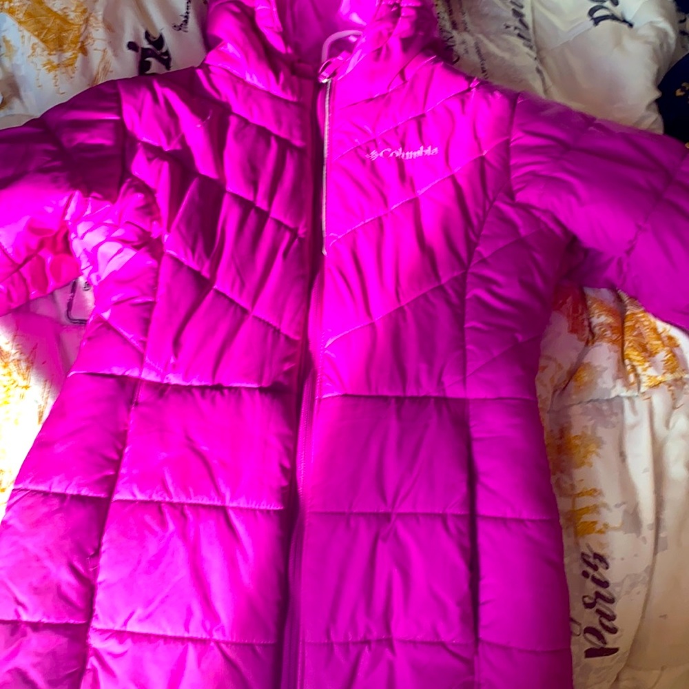 Purple kids parka girls very warm